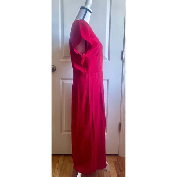 Vintage Michael Blair Red Midi Dress - Picture 4 of 6